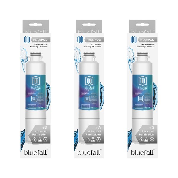 Drinkpod Samsung Compatible Da29-00020b Refrigerator Water Filter by Bluefall, PK 3 BF29-00020B-3pack